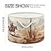 YETTASBIN Western Desert Cowboy Cotton Rope Basket Large Round Baby Laundry Basket Toy Blanket Books Storage Bin for Bedroom Bathroom Nursery Home Decor, 20 x 14 Inch