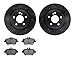 Dynamic Friction Company Rear Brake Rotors-Drilled and Slotted-Black with 5000 Euro Ceramic Brake Pads 8602-63080