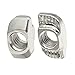 uxcell Sliding T Slot Nuts, M5 Half Round Roll in T-Nut for 3030 Series Aluminum Extrusion Profile, Carbon Steel Nickel-Plated, Pack of 10