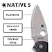 Spyderco Native 5 Pocket Knife - Black Carbon Fiber Handle with PlainEdge, Full-Flat Grind, CPM S90V Steel Blade and Back Lock - C41CFFP5
