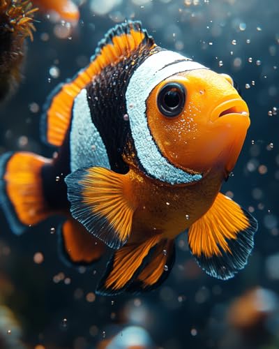 KY-lunk Paint by Numbers Tropical Fish Aquarium 16x20 inch
