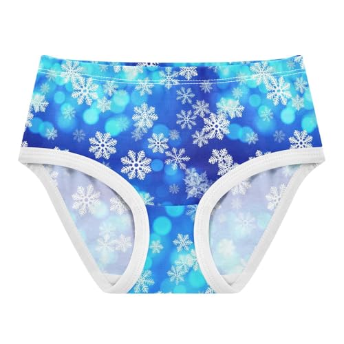Joisal Christmas Snowflakes Blue Girls Underwear Toddler 2t Cotton Cute Panties Girl Cartoon Briefs Kids Undies