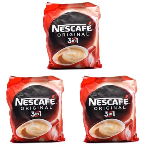 Image of Nescafe 3 In 1 Original Soluble Coffee Beverage, 30 Sachets Bag Instant Coffee 525 G ground (Pack of 3)