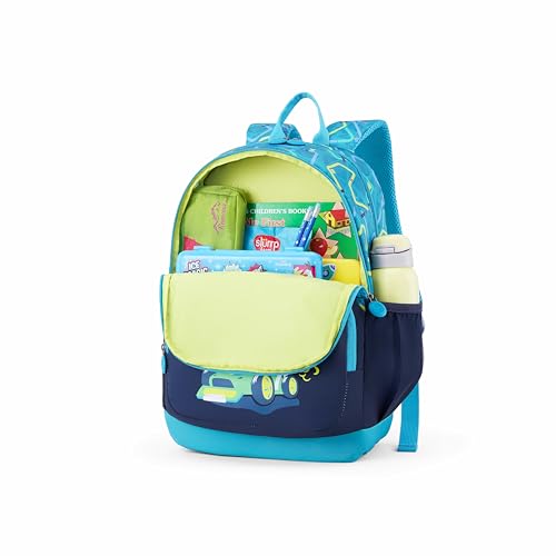 Image of American Tourister Wiggle | 26 Ltrs | 2 Compartments | Bottle Pocket | Ergonomic Padded Back Panel & Shoulder Straps | Kids Backpack | 1 Year International Warranty | Racing Teal
