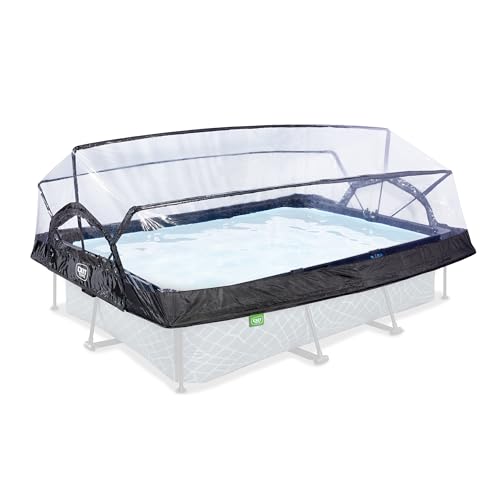 EXIT Toys Dôme de Piscine 300x200cm - Universel pour Piscines Rectangulaires - Eau Propre et Chaude - Installation Facile et Pliable - Parfait pour Les Jours...