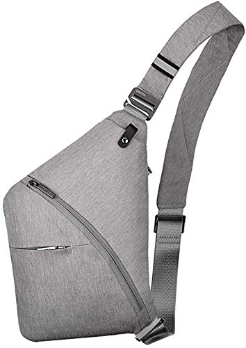 Chicdog Sling Bag Chest Shoulder Backpack Crossbody Bags for Men Anti-Theft Waterproof Shoulder Backpack Sling Chest Crossbody Bag Cover Pack Rucksack Bicycle Sport (Gray)