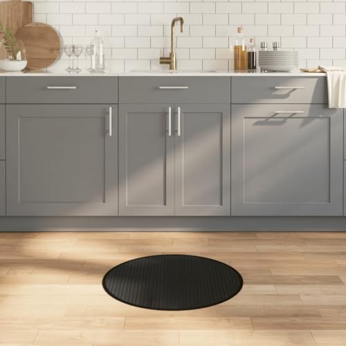 Générique Tapis Rond Noir 60 cm Bambou,Maison & Jardin,Décorations,Tapis,Noir,0.6 KG,376972