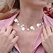Layered Shell Necklaces for Women Stacked Pearl Necklaces Statement Charm Boho Necklace for Women White