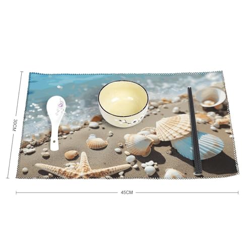 Sets de table de qualité supérieure motifs coquillages抗热 infroissable