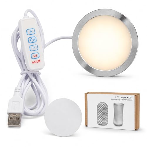 LED Lamp Kit 001 3D Printer Accessories for Bambu Lab H2D/X1/P1P/A1 mini Makerworld Light DIY Hardware Model Spare Parts 5V USB Powered 3000K Warm Light Three Colors(1PCS)