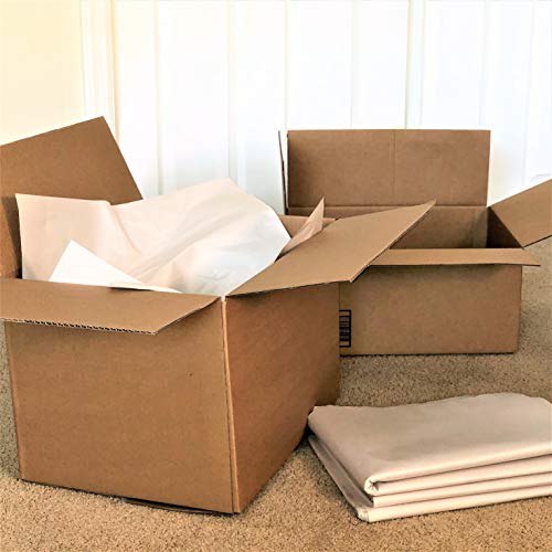 Packaging Paper (~ 5Lb Bulk Pack) Size ~ 27" X 17" Unprinted Clean Newsprint Paper Sheets Ideal For Moving, Shipping, Box Filler, Wrapping And Protecting Fragile Items - Made In Usa #TOP6
