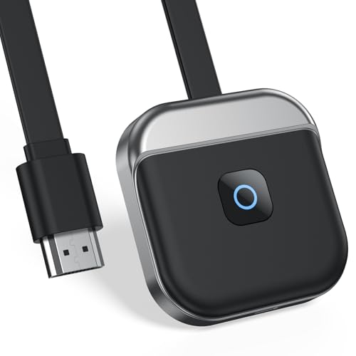 Wireless HDMI Miracast Dongle, 4K HDMI Screen Mirroring Display, 2,4/5G Hz Transmitter and Receiver Streaming von Video/Audio/Dateien Übertragung von Laptop, PC, Smartphone auf TV, Beamer, Monitor