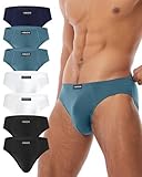FORVEVO Pack de 7 calzoncillos para hombre, de algodón, transpirables, ropa interior clásica (M-3XL), Negro/blanco/azul/azul marino, XXL