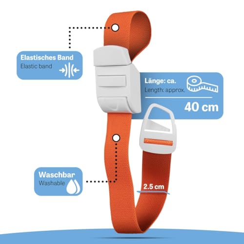 Pulox Venenstauer - Tourniquet Professionelle medizinische Staubinde mit Verschluss-Schnalle – Orange