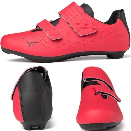 Image of Mens Womens Cycling Shoes Compatible with Peloton Road Bike Riding Bicycle Pre-Installed Delta Cleats