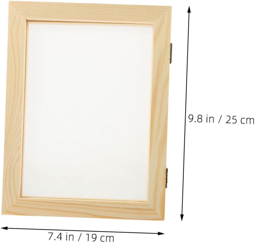 IWOWHERO 2pcs Wooden Paper Making Frame Kit DIY Paper Craft Tools for Boys and Girls Adults Handmade Craft Frame Sturdy Pine Wood Construction DIY Printing Supplies