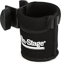 Neoprene rubber material keeps your drinks hot/cold and will also prevent condensation from dripping on your equipment. Attaches to any mic/drum stand shaft with .375-1" tubing Cup diameter adj.: 3-3.25"