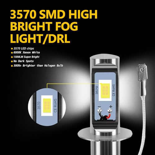 Auxlight AUXLED-H3-2SMD-2W Led Fog Light Drl Bulbs thumb #4
