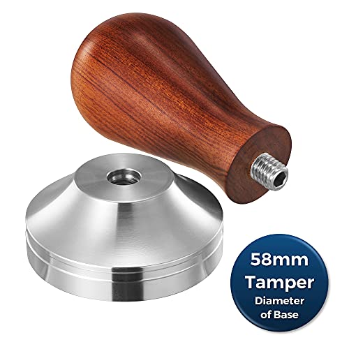 Practimondo Espresso Tamper Set - 58Mm Tamper - Frothing Pitcher, Tamper And Espresso Accessories - Premium Barista Espresso Hand Tamper Set (Wooden Handle, 58Mm) #TOP2
