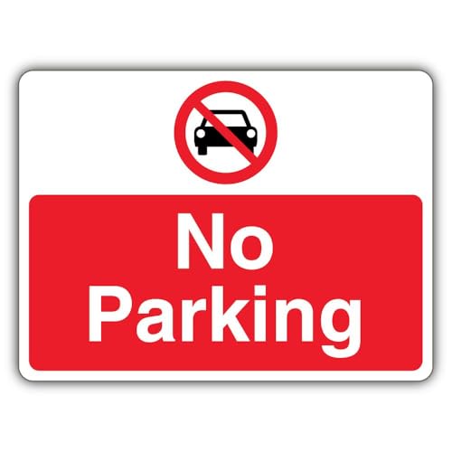 Panneau de sécurité autocollant interdiction de stationner pour porte de garage et portail