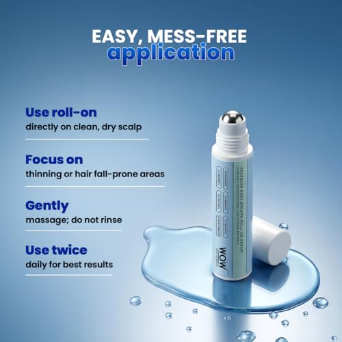 Image of WOW Skin Science Advanced Hair Growth Roll-On Serum | 4% Anagain, 3% Rosemary, 2% Batcapil, 1% Redensyl, Procapil & Niacinamide | DHT Defence | All Hair Types | 25ml