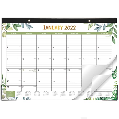2022 Desk Calendar - 12 Months Desk Calendar 2022, 12" x 17", JAN 2022- DEC 2022, Calendar 2022, Large Ruled Blocks for Planning and Organizing for Home or Office