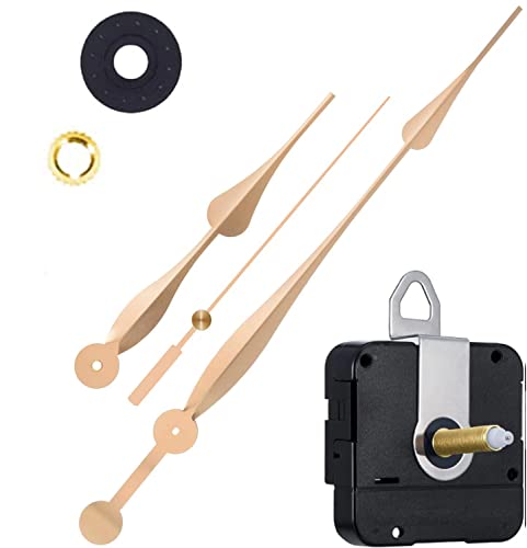 Image of Quartz Movement Clock Replacement Mechanism with 10.3 Inch Long Spade (Blue Red 28 mm Shaft Length)