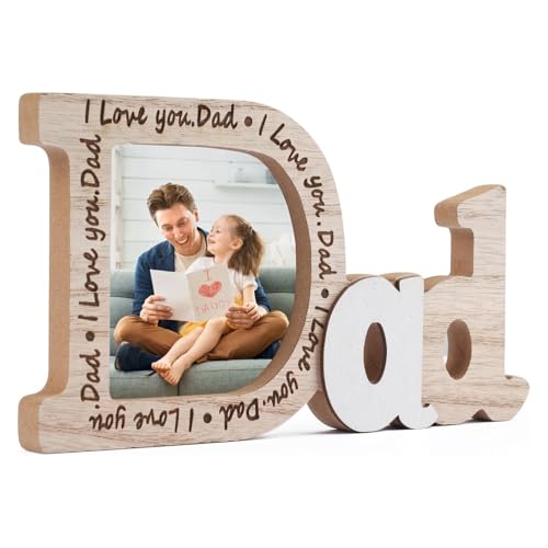 Dad Photo Frame Daddy and Me Photo Frame Engraved I Love You Dad Perfect Dad Gift from Daughter or Son Fathers Day Birthday & Christmas