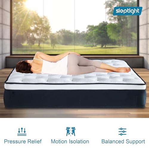 Sleptight D032SQ Short Queen Mattress, 12 Inches Pillow Top Hybrid Rv Mattress In A Bag thumb #4