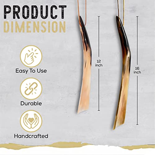 Long Shoe Horn Handle Shoehorn Handmade With An Easy Grip Shoe Horn Long Handle For Seniors, Men, Women, Kids. Real Genuine Horn (Large - 16") #TOP1