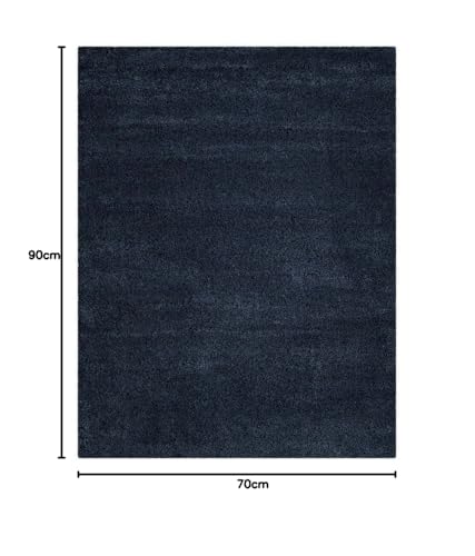 Image of Shaggy Super Soft Carpet for Home & Living Room Size - 6 X 8 Ft (Navy Blue)