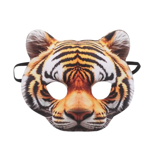 Masque tigre Halloween en EVA avec bande élastique pour costume cosplay adulte