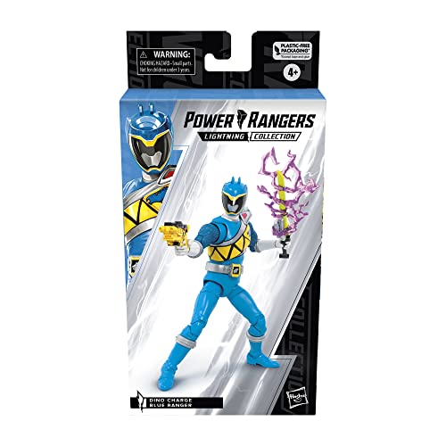 Power Rangers Lightning Collection, Figurine Ranger Bleu Dino Charge de 15 cm