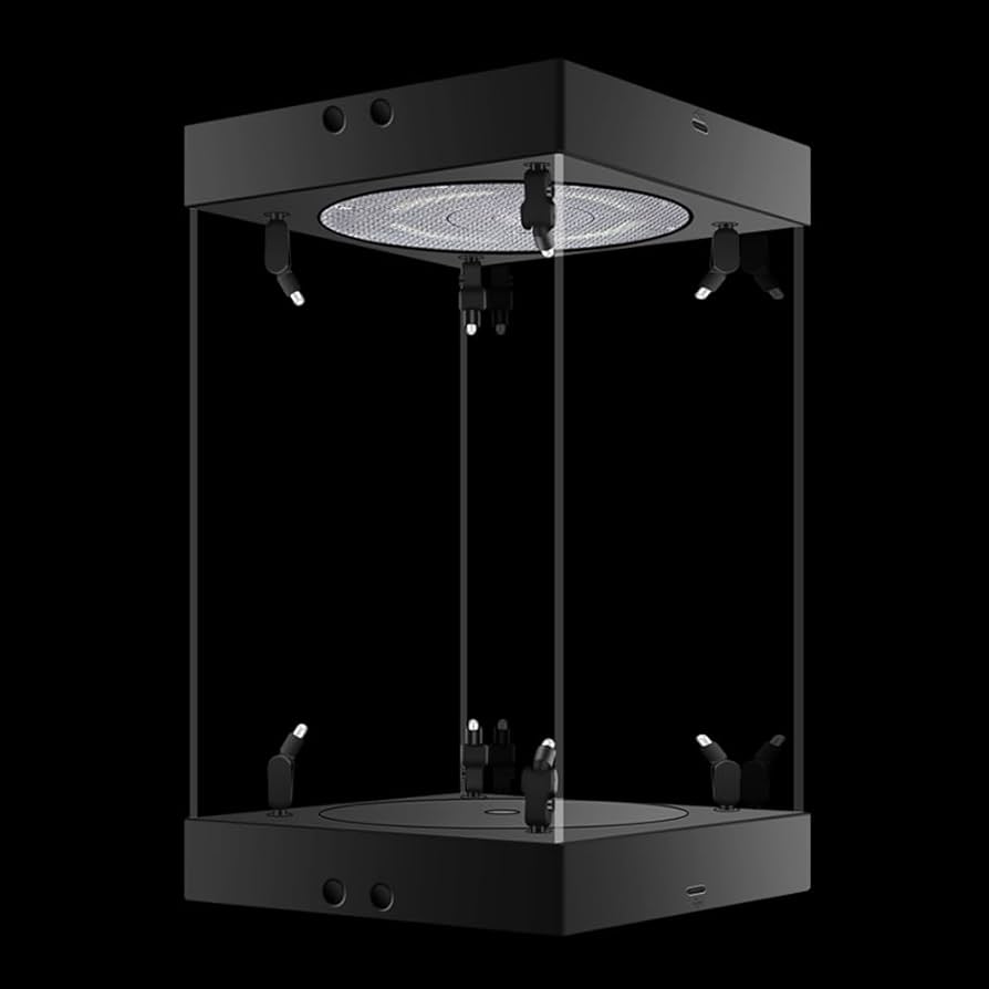 Amazon.co.jp: フィギュアケース LEDライト付き 回転台付き 背面