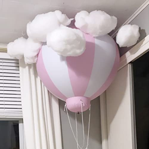 SAYOK 3ft PVC Half Hot Air Balloon Inflatable Baby Shower Balloon, Inflatable Hanging Balloon for Girls Baby Shower Party/Kids Birthday/Event/Wedding/Show/Exhibitions