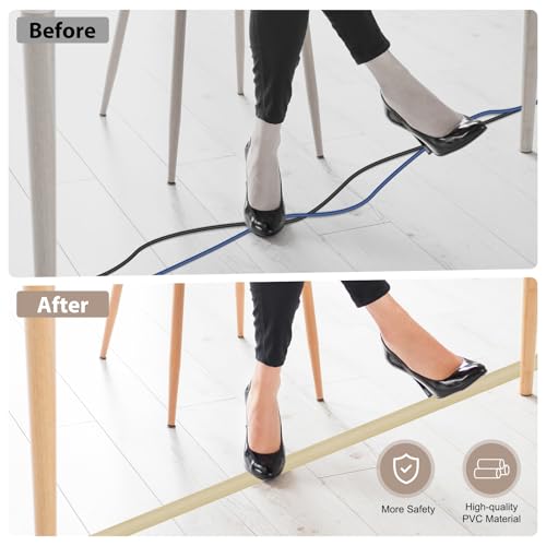 Canaletas para cables de suelo adhesivas para ocultar conexiones en salones y oficinas 5