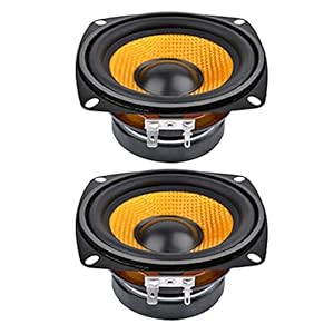 Augnongly 2Pc 4Inch Audio Draagbare Luidspreker 4 Ohm 15W Bas Luidspreker DIY Professionele Multimedia Subwoofer Luidsprekers voor Geluidssysteem