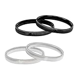 [YANYULI] アームバンド 腕バンド スプリングループ式 4個入り 伸縮性 着脱簡単 ワイシャツ 腕 袖丈 調節 入学式 卒業式 結婚式 男女兼用 (ブラック+シルバー)