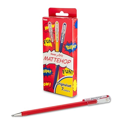 Stylos gel Pentel Mattehop K110-V7STA pour écrire en couleur mate sans bavure