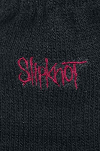 Guantes sin dedos Slipknot Logo ropa de metal unisex mitones negros regulares 4