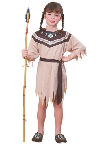 Disfraz de niña amerindia talla mediana miniatura 1