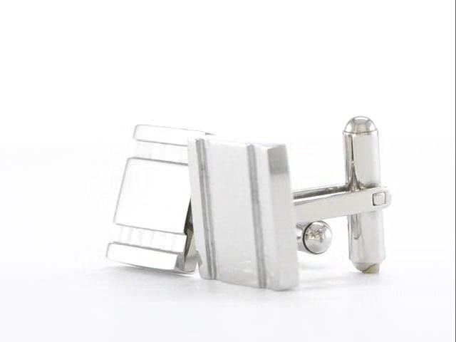 Mancornas para hombre de acero inoxidable sólido 13mm x 15mm miniatura 6
