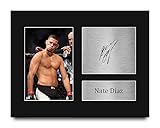 HWC Trading Nate Diaz MMA Gifts Printed Signed Autograph Picture for UFC Memorabilia Fans - US Letter Size