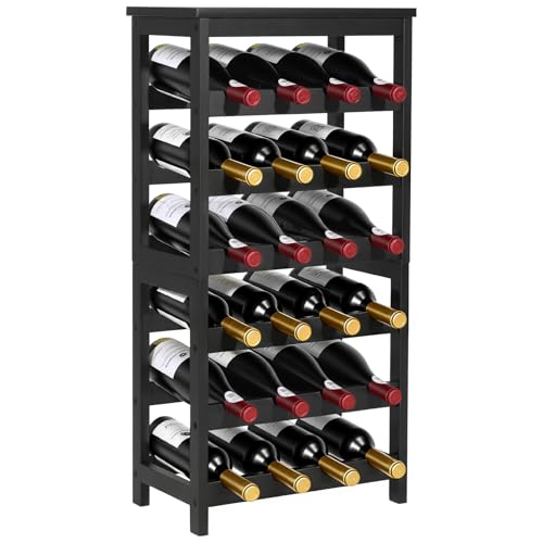 VEVOR 24 Bottle Detachable Wine Rack, 6-Tier Wine Bottle Holder,Solid