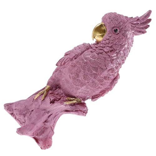 Figurine de perroquet en résine COLLBATH pour décoration d'oiseau de bureau - 5