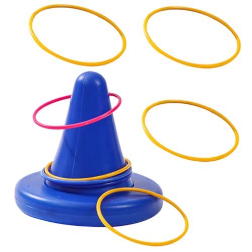 ERINGOGO Single Leg Stool Balance Training Tool Boys and Girls Educational Toy Ring Throwing Game Carnival Ring Toss Made of Plastic Fun