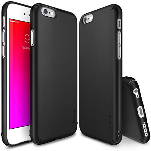 Ringke Slim Compatible with iPhone 6S Case Full Coverage on All 4-Sides & Back Super Lightweight All Around Protection Hard Case for iPhone 6S - SF Black