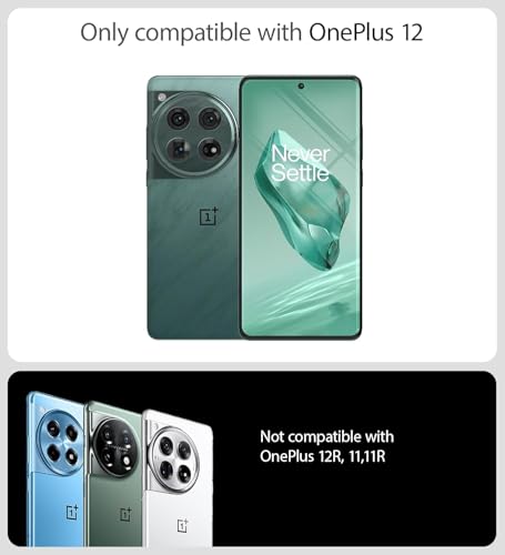 Image of KAPAVER Mag-X Back Cover Case Compatible with OnePlus 12 5G (PC+TPU) (Case with TG), Transparent