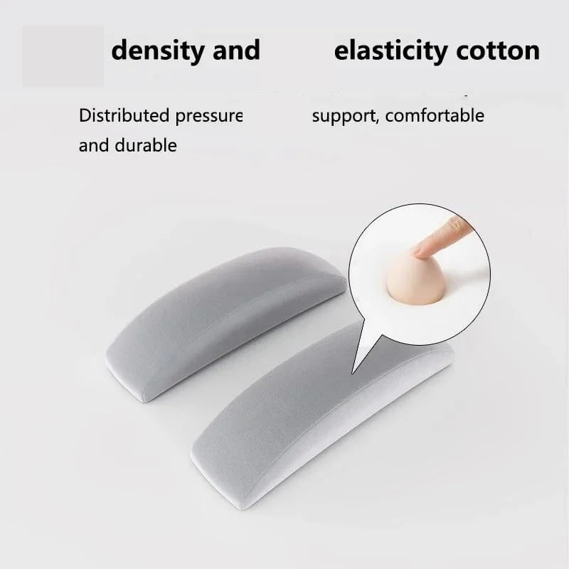 Compatible for Herman Miller Office Gaming Chair, Gray and Black Cushion Elbow Support 2Pcs Memory Foam Armrest Pads(A-Black)
