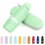 Yoobure Travel Umbrella Portable Compact Umbrellas, Pocket Mini for Purse, Umbrellas for UV Sun & Rain Small for Backpack, Umbrella with Case Folding for Kids Women